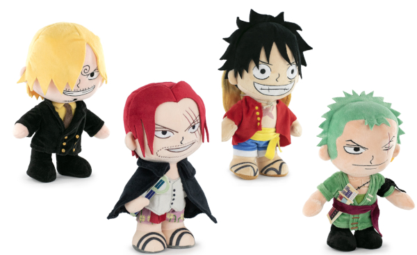 (Mis 3+) ONE PIECE Peluche 30cm -4ass (Luffy/Zoro/Sanji/Shanks)…x54