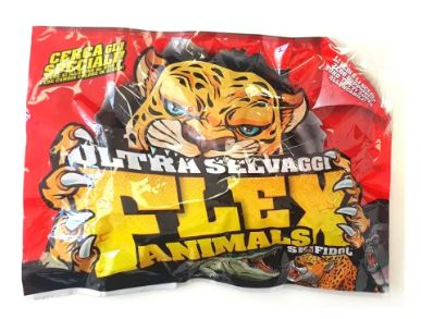 FLEX ANIMALS Ultra selvaggi si illuminano al buio 5cm ass In bustine 10cm…x100