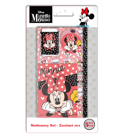 MINNIE STATIONERY SET da 5pz In blister…x6…x144