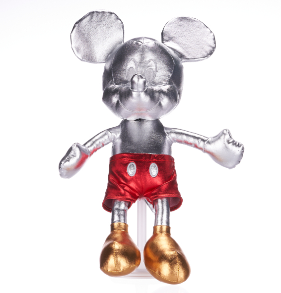 (Mis 3+) TOPOLINO (Mickey) PLATINO DISNEY CENTENARIO Peluche 30cm…x48