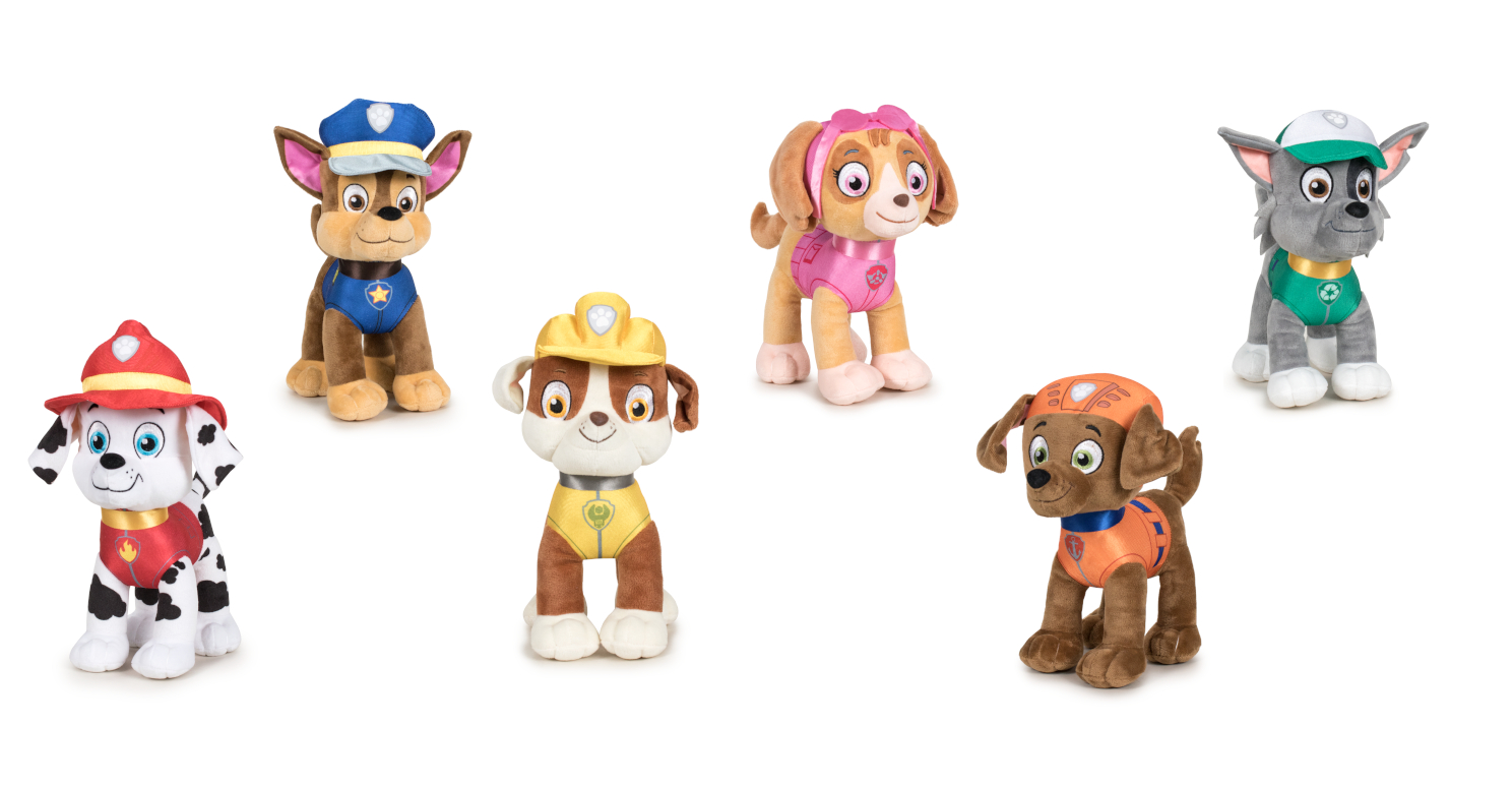 (Mis 3+) PAW PATROL Peluche 27cm -6ass…x12…x48