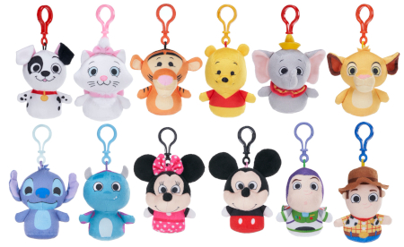 (Mis 0) DISNEY BUDDIES Portachiavi Peluche 9cm c/Bagclip -12ass…x24…x120