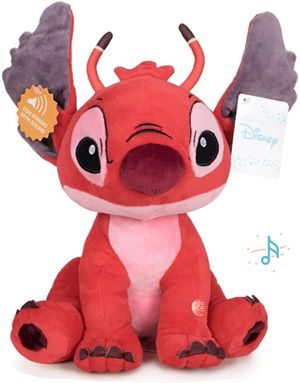 (Mis 7) LEROY (Stitch Rosso) Peluche Seduto 40cm c/Suono…x8