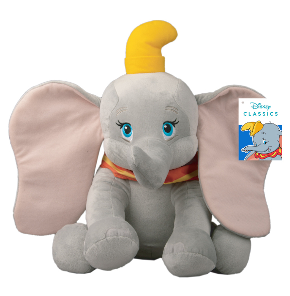 (Mis 3+) ANIMAL FRIENDS DUMBO Peluche seduto 30cm c/suono…x12