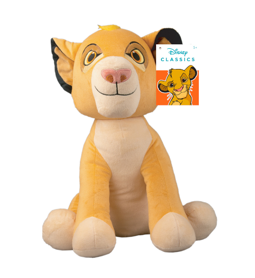 (Mis 7) ANIMAL FRIENDS SIMBA (Re Leone) Peluche 45cm Seduto c/suono -Soft…x12