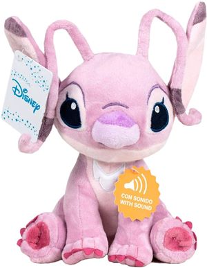 (Mis 7) ANGEL SEDUTO (Stitch Rosa) Peluche con suono 40cm c/Suono…x8