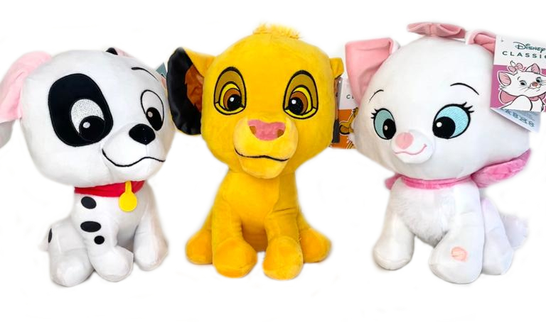 (Mis 3+) ANIMAL FRIENDS MARIE – SIMBA – DALMATA (c/testone) Peluche 30cm c/suono- 3ass…x12