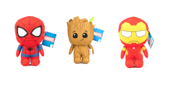 (Mis 2) MARVEL AVENGERS Peluche 20cm Lil Bodz (Spider/Groot/Ironman)…x12