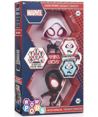 WOW! PODS Collezionabili Marvel Miles Morales & Spider Gwen c/Luce In scatola da 2pz 12x21cm…x6