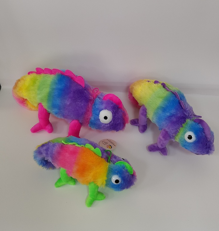 (Mis 1) CAMALEONTE ARCOBALENO Peluche 20cm 3ass…x180