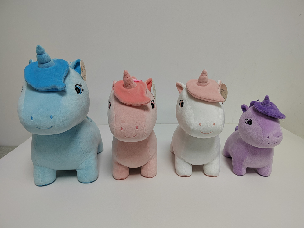 (Mis 0) UNICORNO PASTELLO Peluche 10cm c/Bagclip -3ass…x240