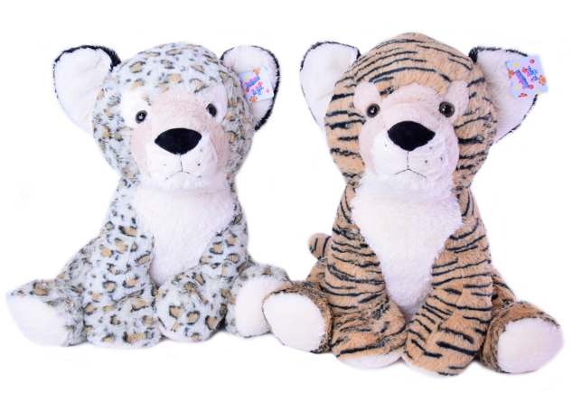 (Mis 8) FRATELLI DELLA GIUNGLA (Tigre/Leopardo) Peluche seduto 60cm…x6