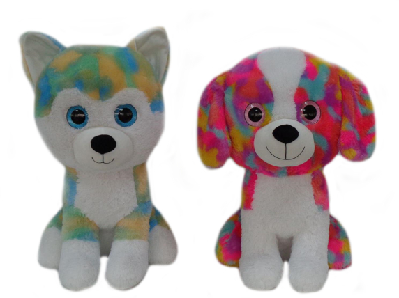 (Mis 8) CANE RAINBOW Peluche 60cm -2ass…x6