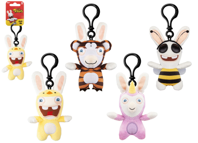 (Mis 0) RABBIDS ANIMALI Peluche 12cm  c/Bagclip 4ass…x180