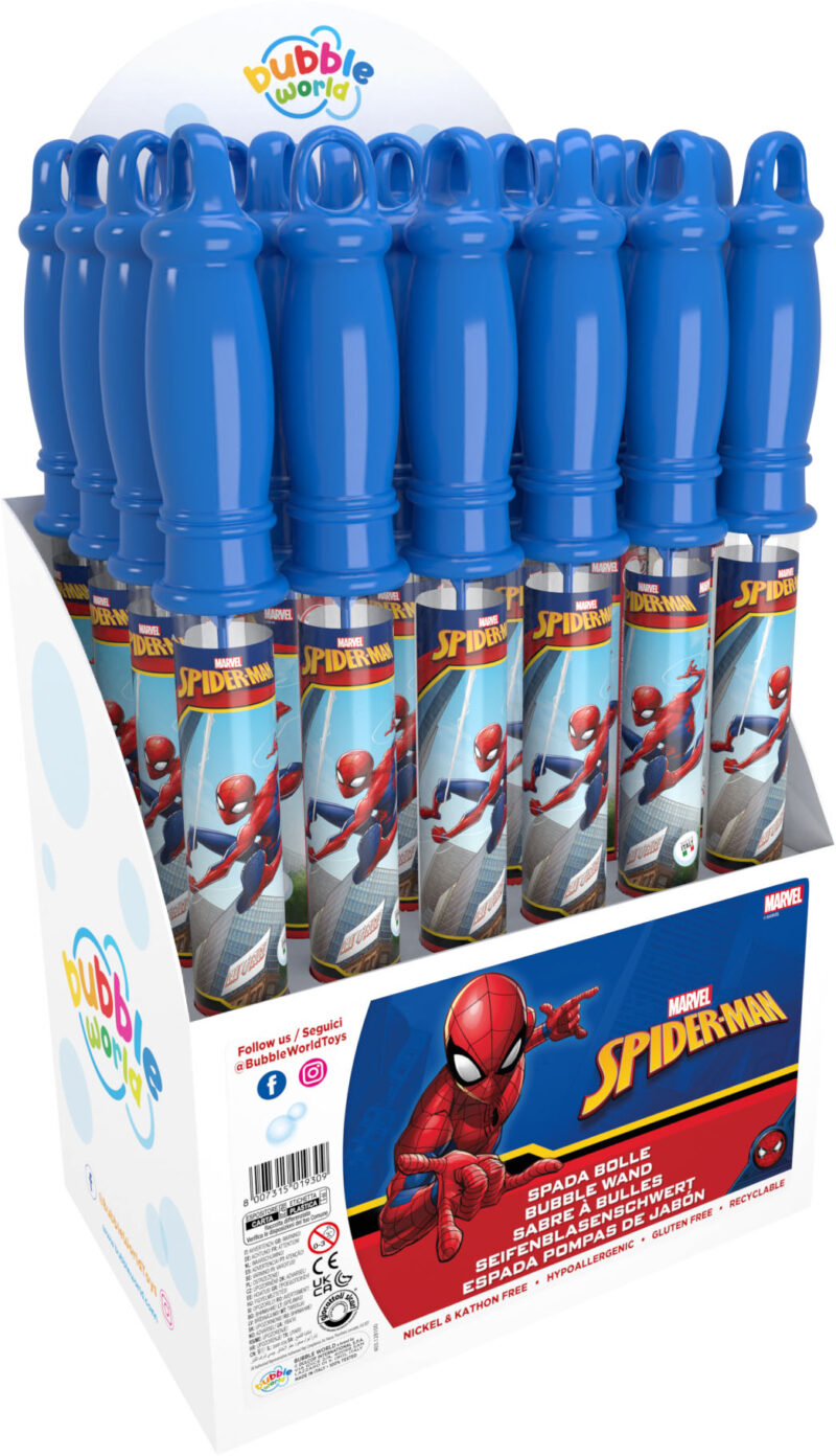 MARVEL SPIDER-MAN BUBBLES WAND (Bacchetta crea bolle di sapone)…x36…x216