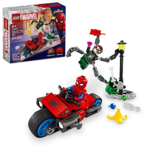 LEGO MARVEL Inseguimento in moto -Spiderman vs Dok Ock 76275 (Box: 14×12 cm)…x4