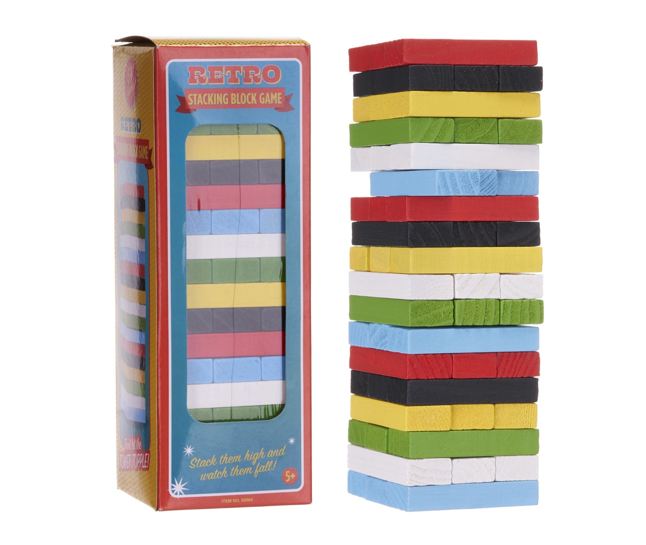 RETRO STACKING GAME Blocchetti in Legno IN BOX (7X20cm)…x36