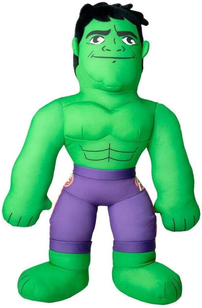 (Mis 3+) MARVEL HULK Peluche in piedi 38cm con suono…x6/12