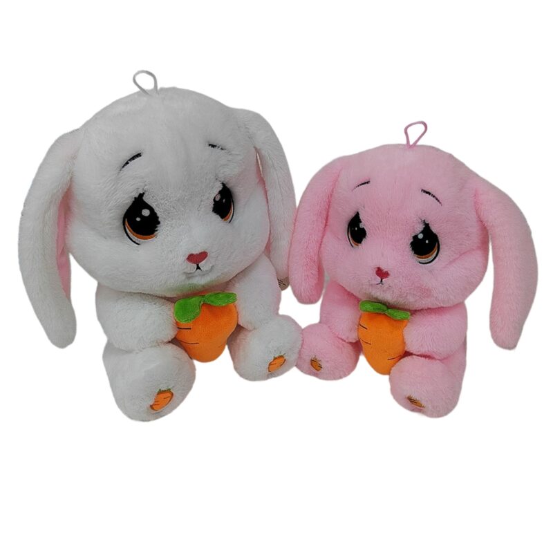 (Mis 2) CONIGLIETTO OCCHIONI Peluche 18cm -2ass…x120