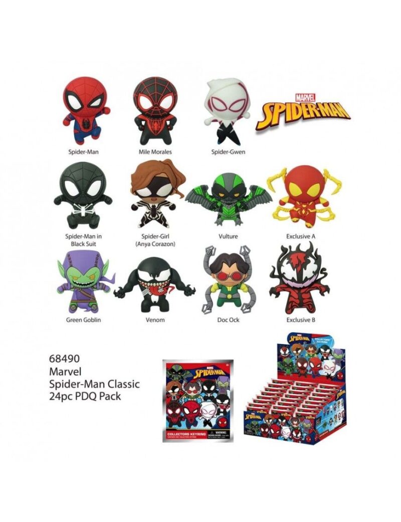 MARVEL Spiderman Portachiavi (In bustina a sorpresa) 11ass – In Espo da 24 pz