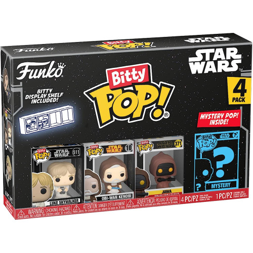 FUNKO Bitty POP! Star Wars (Luke Skywalker) – Pacco da 4pz In box (14x9cm)…x12