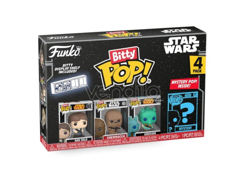 FUNKO Bitty POP! Star Wars (Han Solo) -Pacco da 4pz In box (14x9cm)…x12