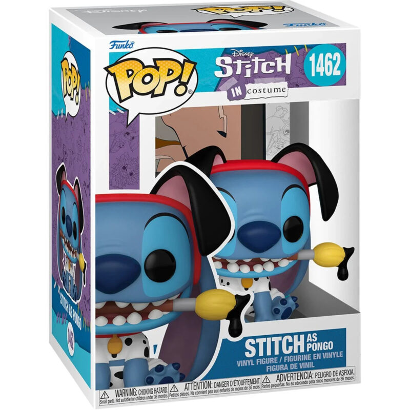 FUNKO POP – Disney –  Stitch  in Costume (as Pongo – Carica dei 101) In Box (11x16cm) 1462…x6…x36