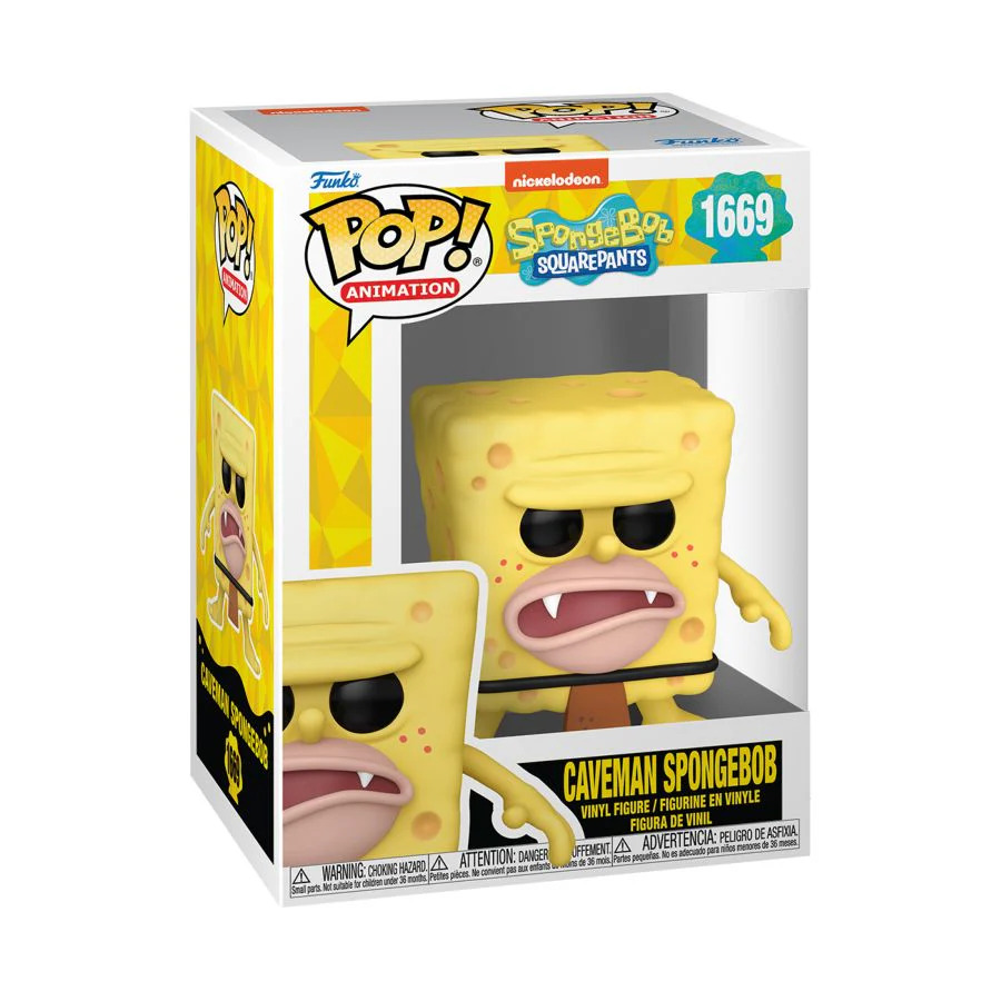 FUNKO POP TELEVISION Spongebob 25th – Caveman Spongebob – 1669  In Box (11x16cm) …x6…X36