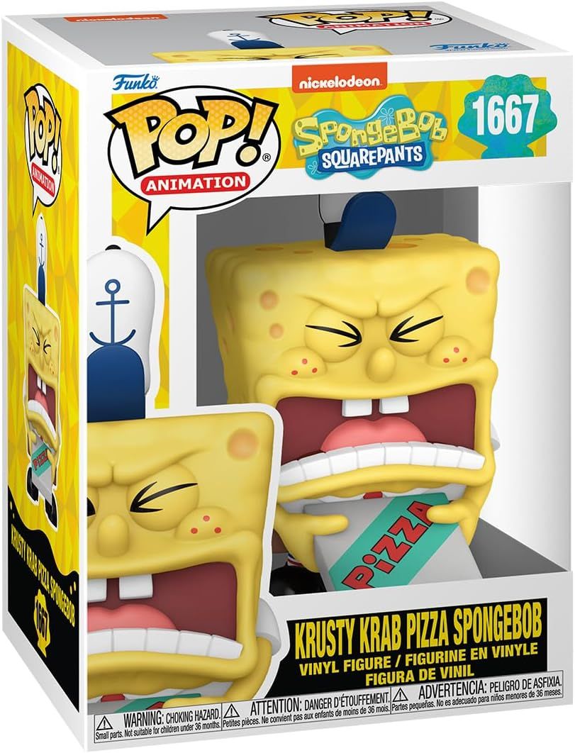 FUNKO POP TELEVISION Spongebob 25th – Spongebob con pizza- 1667  In Box (11x16cm) …x6…X36