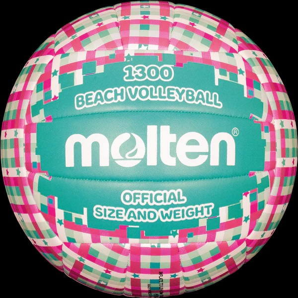 (Mis 5) Pallone MOLTEN Beach-Volley (Rosso-Verde a scacchi)…x20