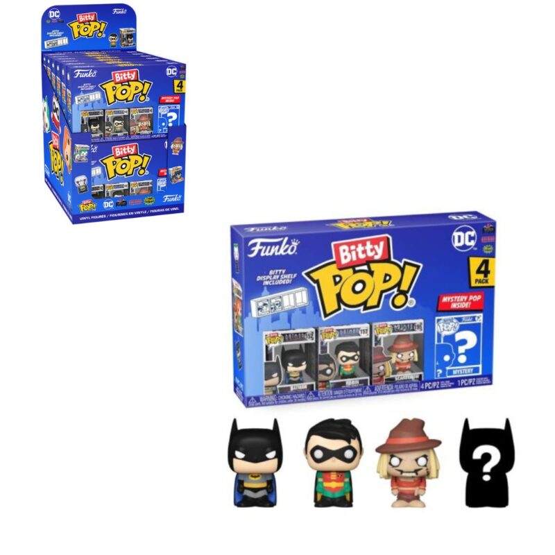 FUNKO Bitty POP! DC Comics (Batman) -Pacco da 4pz In box (14x9cm) In espo da 12 pz…x12