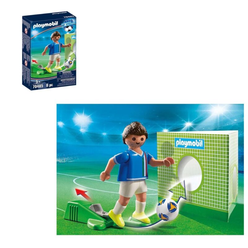 PLAYMOBIL Sports &Action Player (Calciatore Nazionale Italiana) 8cm In box (10 x 15cm)…x6