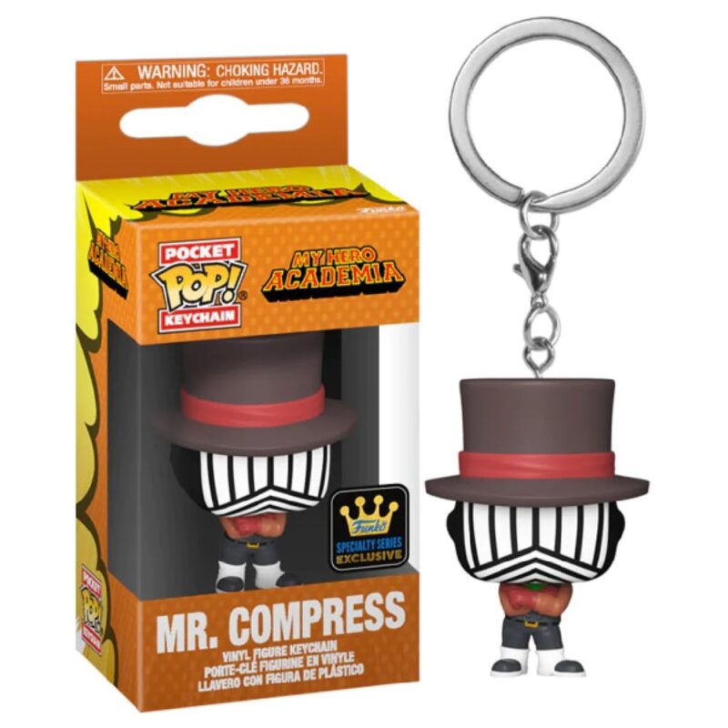 FUNKO POP! Portachiavi My Hero Academia – Mr Compress (Hideout) In box 5cm..x12