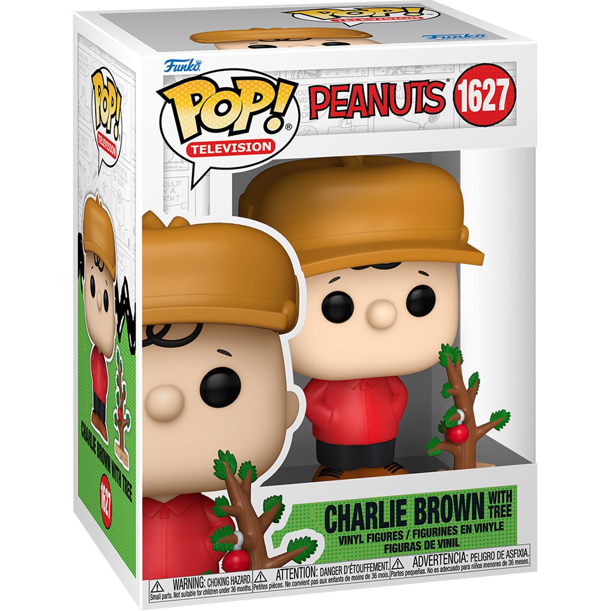 FUNKO POP TELEVISION – Charlie Brown with Tree (Peanuts) 1627  In Box (11×16 cm)…x6