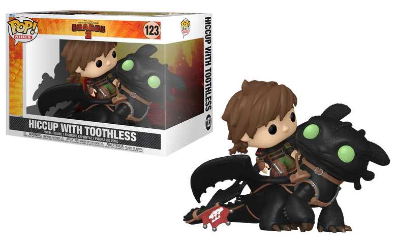 FUNKO POP RIDES DLX How to Train your Dragon – Hiccup with Toothless 123In box (43 x 33cm)…x2