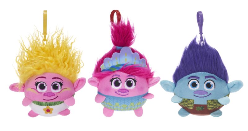 (Mis 0) TROLLS 3  SQUASHY PODGIES Bag Clip 10cm – 3ass…x180