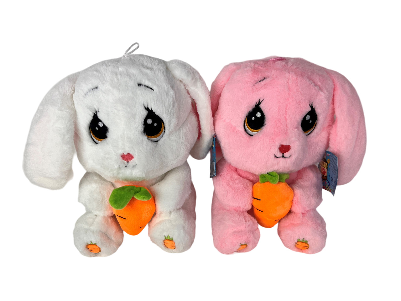 (Mis 2) CONIGLIETTO OCCHIONI Peluche 18cm -2ass…x120