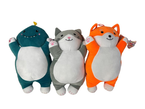 (Mis 2) ANIMALI CICCIOTTI (Drago/Volpe/Gatto) Peluche 20cm -3ass…x240