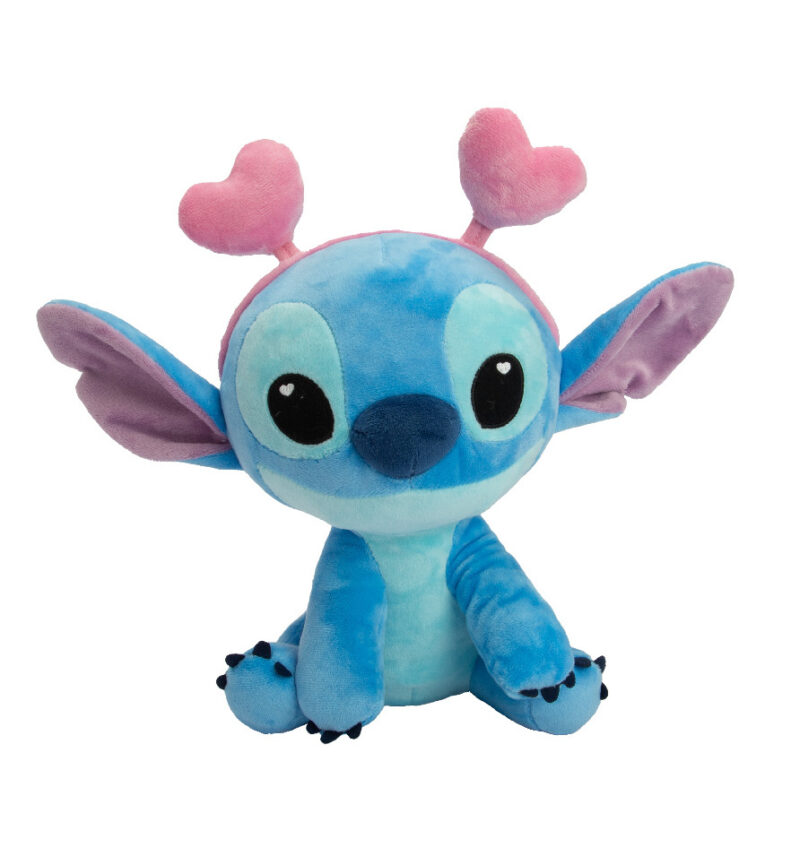 (Mis 3) STITCH – Stitch con Cerchietto Cuoricini con gancio Peluche 25cm