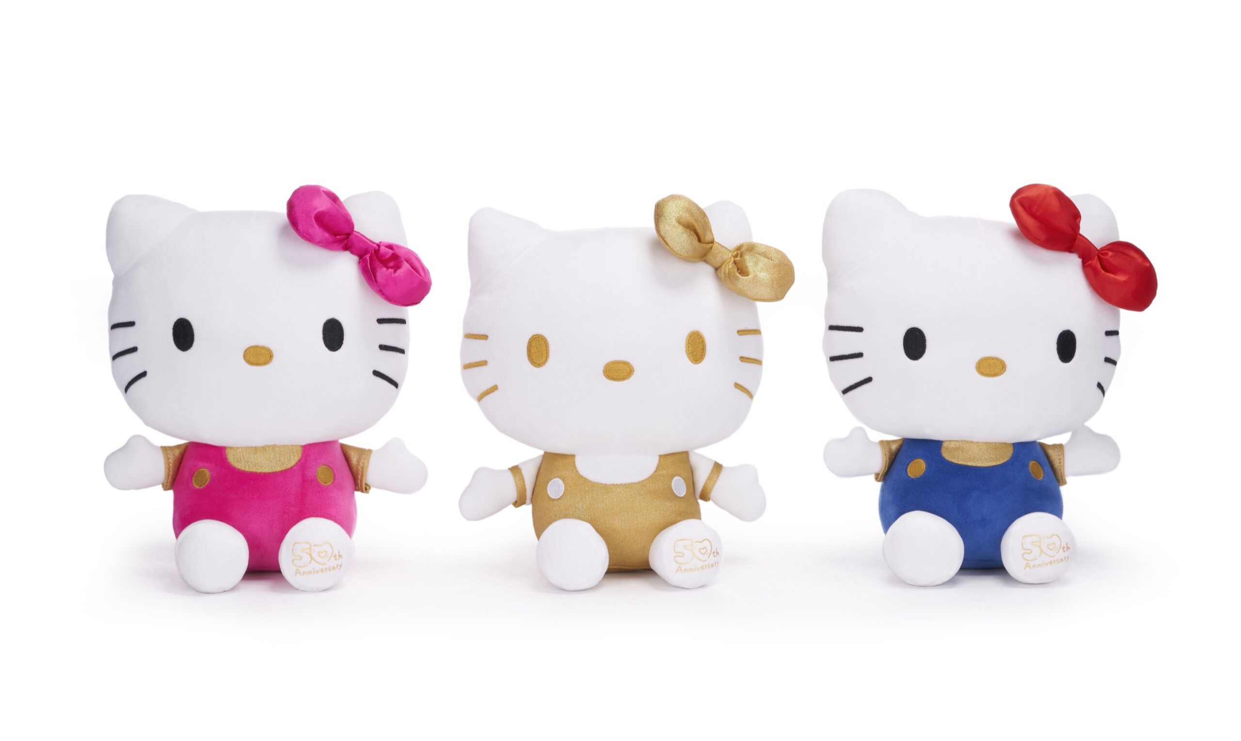 (Mis 3+) HELLO KITTY (50esimo Anniversario) Peluche 25cm 3ass…x48