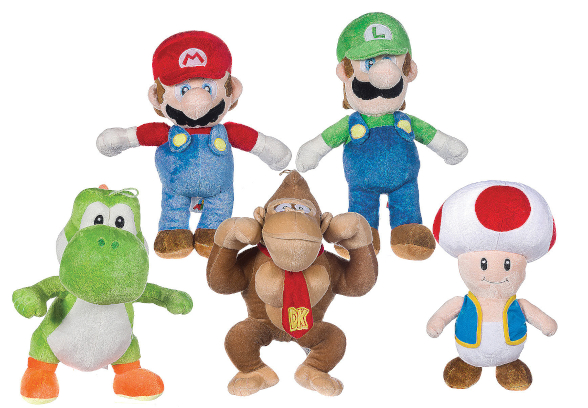 (Mis 3+) SUPER MARIO Peluche 30cm – 5ass Super soft…x48