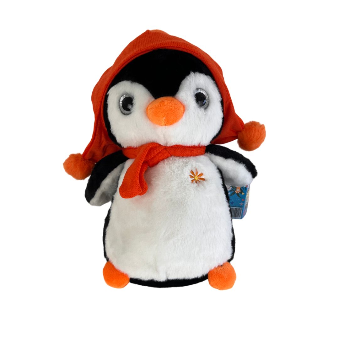 (Mis 5) PINGU Peluche 35cm c/Cappello e Sciarpa…x24