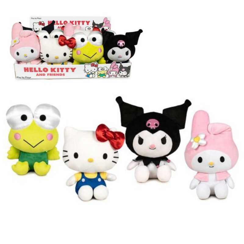 (Mis 1) HELLO KITTY & FRIENDS Peluche 17cm -4ass…x12…x24