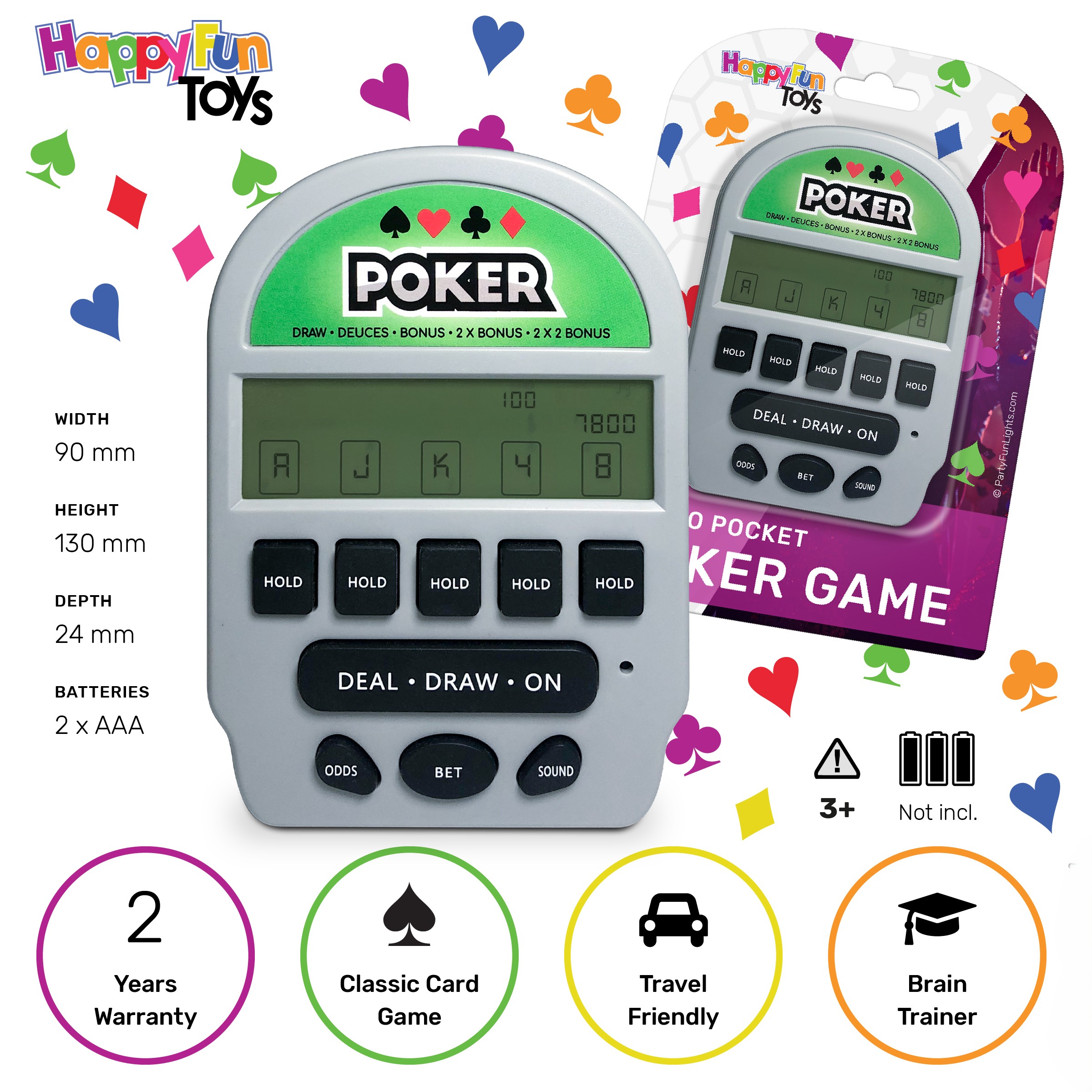 RETRO POCKET POKER GAME,15X20cm…x24